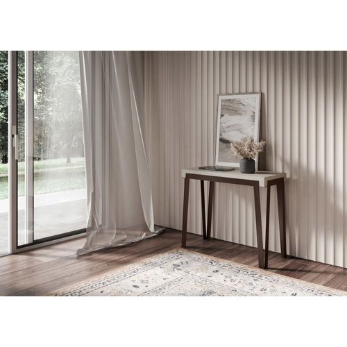 Console Extensible Effet Bois Gris Cachemire 90x40/300 Cm