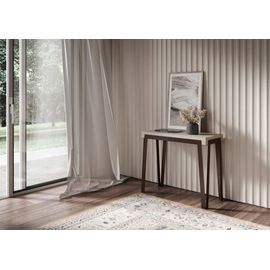 Console Extensible Effet Bois Gris Cachemire 90x40/300 Cm