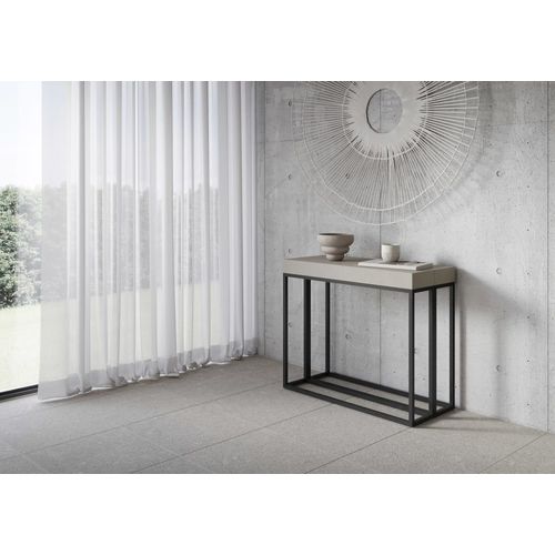 Console Extensible Effet Bois Gris Cachemire 90x40/300 Cm
