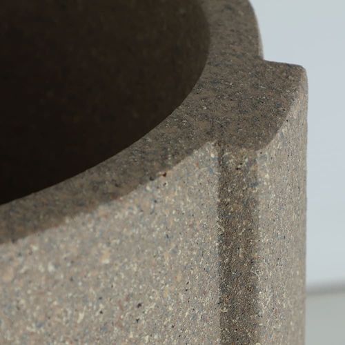 Jardinière En Polyrésine Marron, 39x39x81 Cm