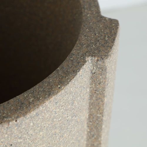 Jardinière En Polyrésine Marron, 42x42x101 Cm