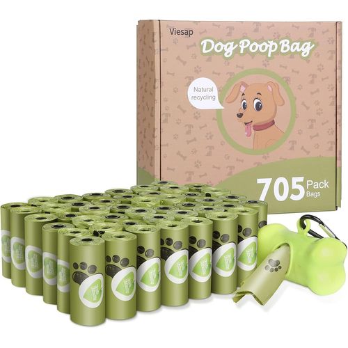 Kalanka-Sac Ramasse Crotte, 705pcs Sac Ramasse Crotte Chien, Sacs Ramasse-Crottes Chien, Sac Ramasse Crotte Avec Distributeur, Etanches Sacs À Caca Pour Animaux De Compagnie, Vert Sacs Ramasse Crotte
