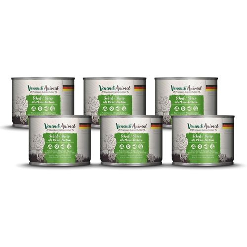 Kalanka-Venandi Animal Pâtée Premium Pour Chats, Mouton Seule Source De Protéine, Pâtée, Sans Céréales Et À L`État Naturel, Lot De 6 (6 X 200 G)