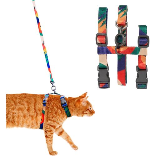 Kalanka-Ensemble De Laisse Et Harnais Pour Chat 1 Pièce - Harnais Réglable Pour Chaton - Collier Réglable - Harnais De Sécurité Pour Animaux De Compagnie - Couleur