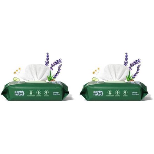 Kalanka-Lingettes Hypoallergéniques Pour Chiens, Nettoyantes Et Anti-Odeurs, Pour Pattes, Corps Et Arrière-Train, Parfaites Pour Chiots Et Chiens Adultes, Parfum Lavande, 100 Lingettes (Lot De 2)