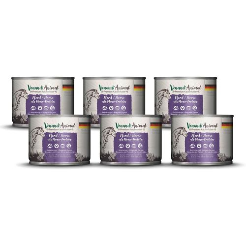 Kalanka-Venandi Animal Pâtée Premium Pour Chats, Cheval Seule Source De Protéine, Pâtée, Sans Céréales Et À L`État Naturel, Lot De 6 (6 X 200 G)