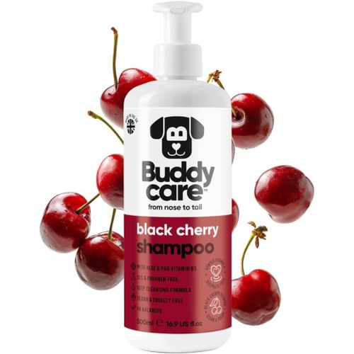 Sept-Shampooing Cerise Noire Par - Shampooing Nettoyant En Profondeur Pour Chiens - Parfum Fruité - Avec De L'aloe Vera Et De La Provitamine B5 (500ml)