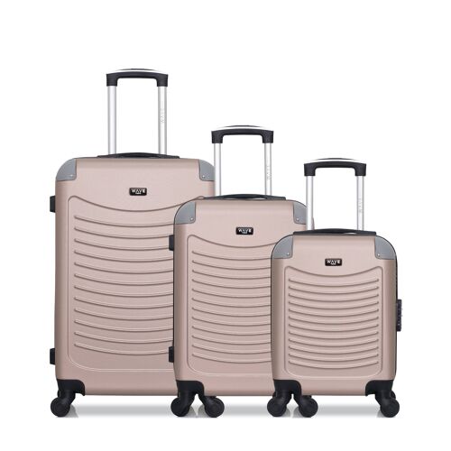 WAVE PARIS - Lot de 3 - Valise Weekend, valise cabine et valise cabine XXS CONGO