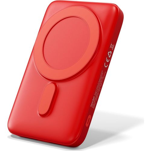 Powerbank Usb-C [10.000mah] Rouge Chargeur Portable, Powerbank Magnétique Sans Fil À Induction, Charge Sans Fil, Qc 22,5 W Et Pd 20 W Charge Rapide, Entrée Type-C Intégrée[Gyc962111]