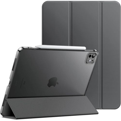 LORANKA-Coque pour iPad Pro 11 Pouces M5/M4 2025/2024 (6e/5e Génération), Étui Housse Arrière Rigide à Support Fine Intelligente avec Veille/Réveil Automatique (Gris Sidéral)