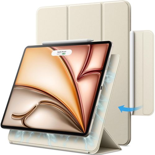 LORANKA-Coque Magnetique pour iPad Air 11 Pouces M3/M2 (2025/2024), iPad Air 5/4 (10,9 Pouces 2022/2020 5eme/4eme Génération), iPad Pro 11 (2018), Attachement Magnetique (Lumière Stellaire)