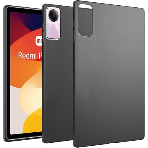 Coque Compatible Avec Xiaomi Redmi Pad Se,Coins Renforcés Silicone Ultrafine, Housse Tablet En Tpu Hd Antichoc Antidérapant,Noir