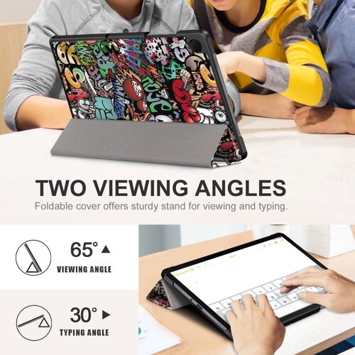 Coque Samsung Galaxy Tab A9+ Plus 11 Pouces 2023 Cover (Sm-X210/X215/X216) Étui Mince Multi-Angles De Étui Folio Avec Fonction Veille/Réveil Automatique Case,Graffiti