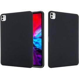 Étui De Tablette Pour Ipad Pro 11" M4 2024 - Coque En Silicone Liquide Souple Et Flexible - Coque De Protection Fine Antichoc - Noir