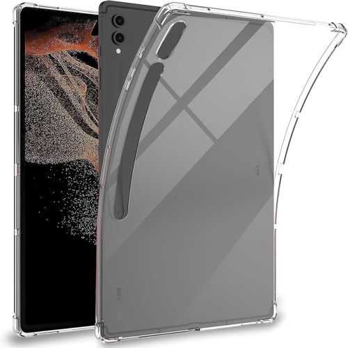 Coque pour Samsung Galaxy Tab S9 Ultra Coque de Protection en TPU Souple Transparente Absorbant Chocs Résistante Aux Chocs Aux Rayures pour Tablette Samsung Galaxy Tab S9 Ultra - Transparent