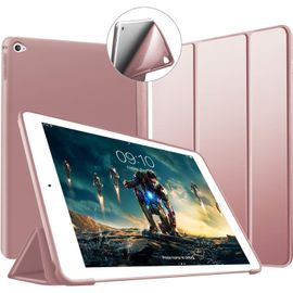 Coque Ipad Air 2, Ipad Air 2 Case Housse Étui De Slim Léger Protection Coque [Veille/Réveil Automatique] Tpu Souple Bumper Smart Cover Pour Apple 9,7 Pouces Ipad Modèle A1566 / A1567 (Or Rose)