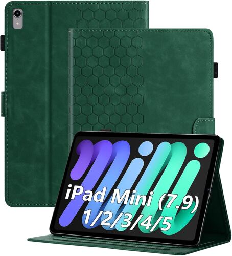 Coque pour iPad Mini 5 4 3 2 1, Étui pour iPad Mini 7,9 Pouces, avec Fine Folio Protecteur Tablette Housse de Protection en Cuir PU avec Support, Vert