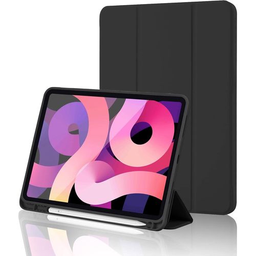 Coque Pour Ipad 11 Génération A16 2025 / Ipad 10 Génération 2022 (10.9/11 Pouces) Avec Support Stylet, Support Trifold, Mise En Veille/Réveil Automatique, Coque Arrière En Tpu Flexible, Noir