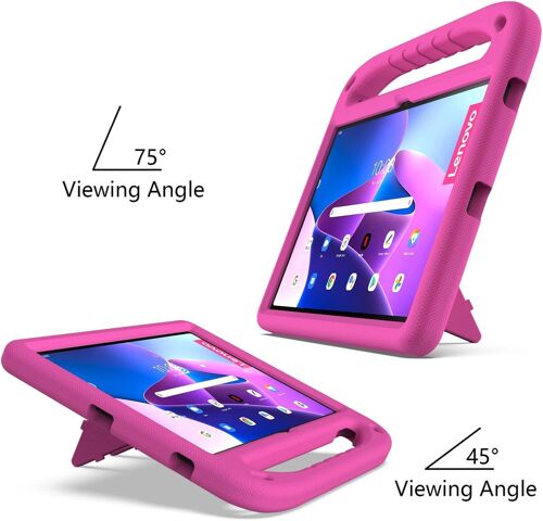 Coque Pour Lenovo Tab P11 2nd Gen 11.5 Pouces Tb-350fu / Tb-350xu, Légère Et Résistante Aux Chocs Avec Poignée Support Enfants Etui Coque -Rose