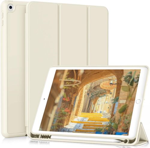 Étui Pour Ipad 9e/8e/7e Génération Avec Porte-Stylo 10,2"", Modèle 2021/2020/2019, Étui De Protection Ultra Fin En Tpu Avec Fonction Support, Pour Ipad 10,2"", Fonction Veille/Sommeil Automatique