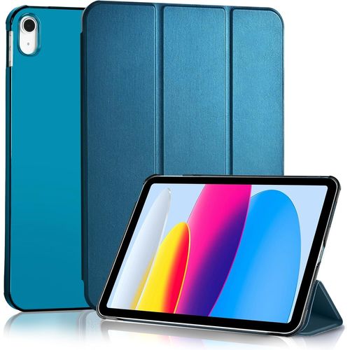 Naeryut-Coque Pour Ipad A16 11ème Génération 11 Pouces 2025,Ipad 10ème Génération 10,9 Pouces 2022,Légère Et Fine Étui Housse De Protection,Coque En Pc Dur Arrière Translucide Givré,Bleu Paon