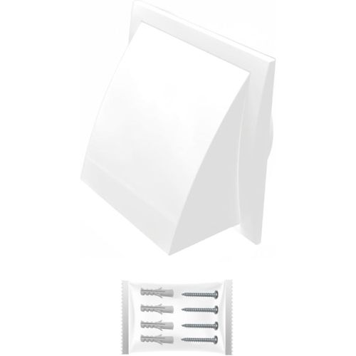 Grille Aeration 150x150mm avec anti pluie et Moustiquaire et trappe de visite ¿ Clapet Anti Retour¿ Evacuation Cache Tuyau Ventilateur ¿ Exterieur Interieur Ventialtion ¿ Extracteur d'air VMC