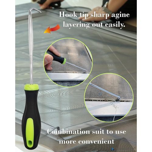 Kit D'outils Pour Porte Moustiquaire - 20 Pièces - Clips D'installation Pour Écran Avec Outil De Roulement Et Crochet De Porte - Kit De Réparation Pour Fenêtre Et Porte