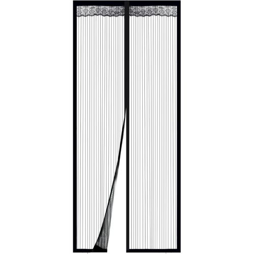 Wag-Moustiquaire Porte Fenêtre 90 * 210cm - Porte Rideau - Moustiquaire Magnétique Pour Porte Fenêtre, Maille En Polyester, Fermeture Automatique Avec Aimants, Installation Facile Sans Perçage