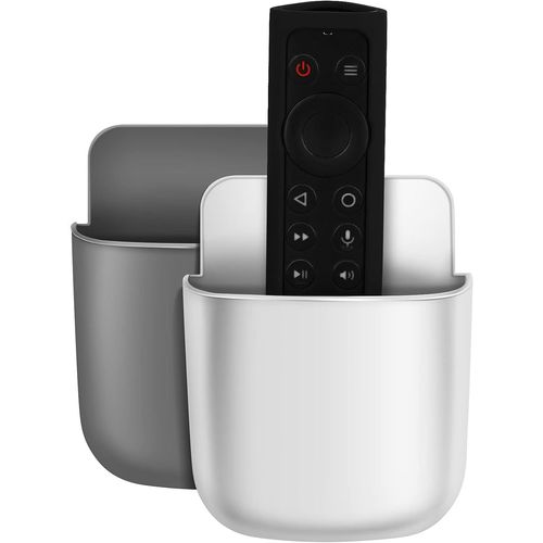 2 Pièces Support de Télécommande Universel Compatible avec la Télécommande Apple TV 4th / 5th /4K 6th Generation et Toutes Les Autres Télécommandes, Support de Téléphone Portable Mural