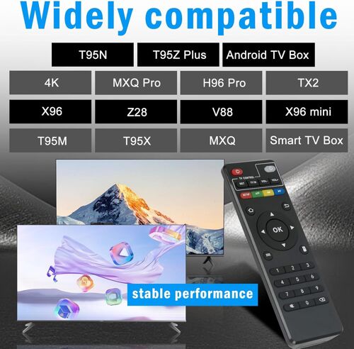 Télécommande de Remplacement MXQ, télécommande Box TV, télécommande Infrarouge TV Box pour H96 Pro, V88, MXQ, Z28, T95X, T95Z Plus, TX2, X96 Mini, Android TV Box