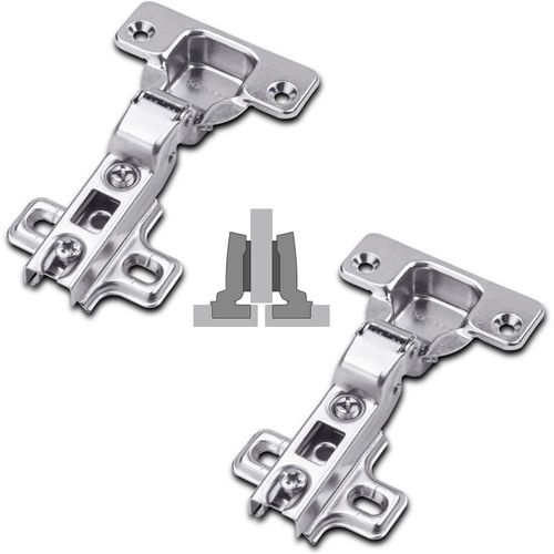 110 Degré Semi Recouvrement Charnieres Sans Amortissement Pour Meuble Armoires De Porte De Placard Cuisine Complètement En Semi-Applique Allemagne Marque Lot De 2