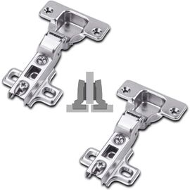 110 Degré Semi Recouvrement Charnieres Sans Amortissement Pour Meuble Armoires De Porte De Placard Cuisine Complètement En Semi-Applique Allemagne Marque Lot De 2