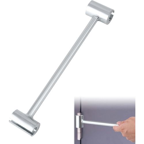 ASFASFq-Clé Réglage Des Écarts Charnières, 14-19mm Outil Réglage Charnière Pratique Outil Réglage Charnière Porte Clé Réglage Charnière Robuste pour Porte Sécurité de Salle Blanche Coupe-Feu(Argent)