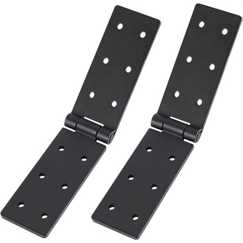 jum-2 Pcs Charnières Pliantes Robustes De Porte,Charnière À Rabat,Bande DeMeuble Noire,Charnières Pour Tables,Portes De Jardin,Portes D'Armoire