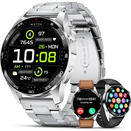 Kal-Amoled Montre Connectée Pour Homme 1,43"" Avec Fonction Téléphone 100 + Modes Sportifs 5 Atm Compatible Avec Ios Android Batterie 400 Mah 2024