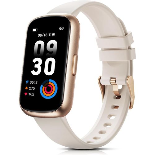 Montre Connectée Femme, 1,47¿¿ Bracelet Connecté Avec 24 Modes Sportifs/3Atm Étanche/Fréquence Cardiaque/Spo2/Sommeil/Podometre, Smartwatch Petit Poignet Pour Android Ios, Stellaire/Or Rose