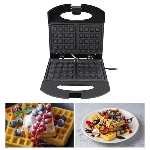 Gaufrier électrique 800 W, plaque antiadhésive, compact et peu encombrant-Prise UE 220V