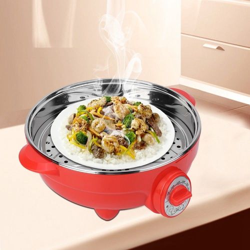 Poêle électrique multifonction 6 L, marmite, barbecue, friture, cuisine, gril, prise AU