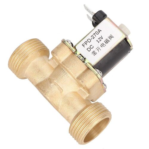 Interrupteur d'entrée d'eau de vanne électromagnétique solénoïde en laiton G3/4 (CC 12 V) CC 12 V¿