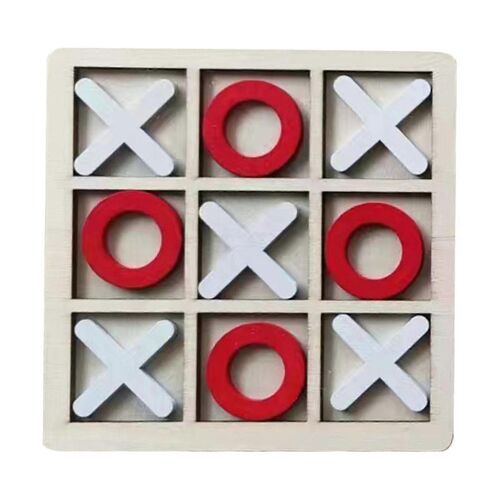 Jeu De Société En Bois Tic Tac Toe, Jeu D'échecs Classique Fait À La Main Xoxo Pour Adultes En Intérieur Et En Extérieur