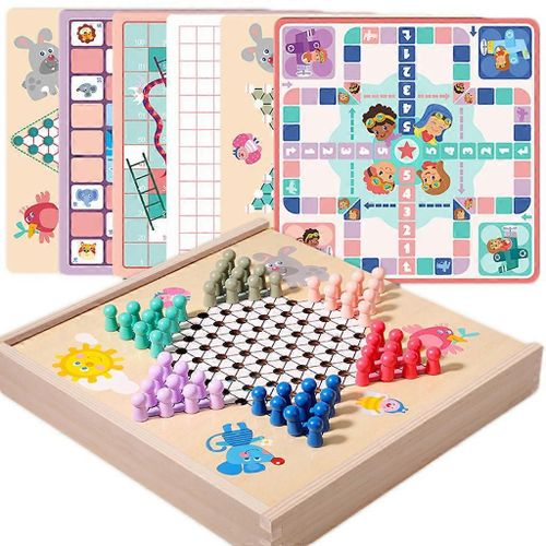 Jeu De Dames Chinoises En Bois, Plateau Éducatif, Jeu De Stratégie Classique Pour Enfants, Pièces De Jeu Familiales, Jouets D'échecs, Cadeau Pour Enfants