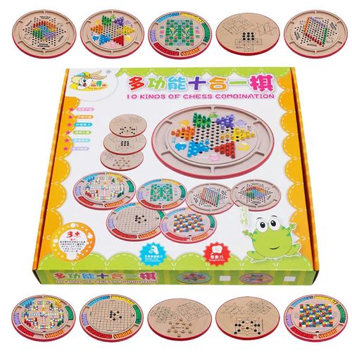 Jeu De Dames Et D'échecs, Jeu D'échecs Portable Et Multifonctionnel En Bois