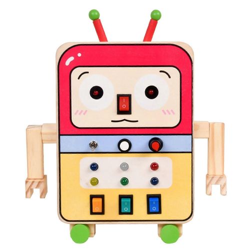 Jouet éducatif en forme de robot, outil pédagogique sensoriel pour les enfants de la maternelle, tableau d'activités pour la motricité fine