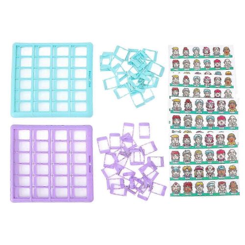 Puzzle Pour Enfants, Jeu De Cartes Éducatif, Jeu De Logique, Raisonnement Intellectuel, Jeu De Société Familial En Violet Et Vert