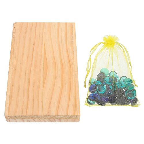 Jeu De Société Mancala Pliable En Bois Avec Pierres Précieuses