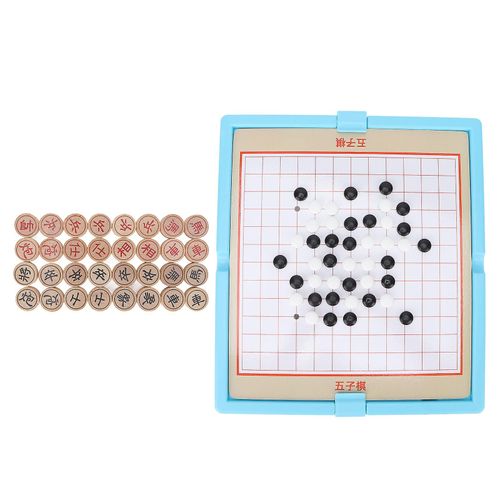 Échiquier Multifonctionnel, Jeu D'échecs Chinois Gobang 2 En 1, Jeu De Société Éducatif Pour Enfants Et Personnes Âgées