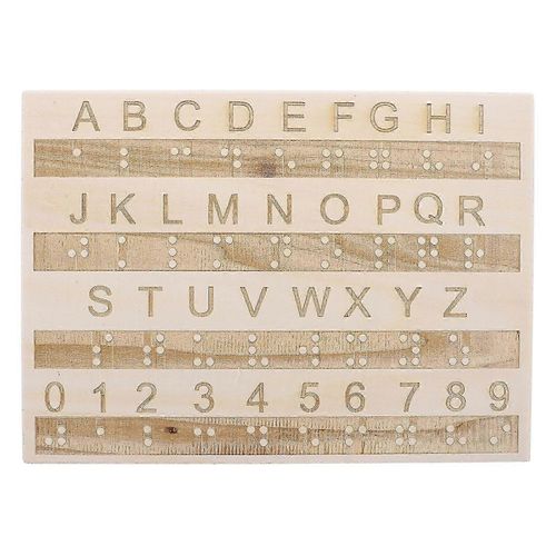 Planche De Traçage En Bois Pour Alphabet Braille Pour Débutants, Planche Éducative Pour Lettres Et Chiffres En Braille, Outil D'apprentissage Tactile Pour Enfants Aveugles