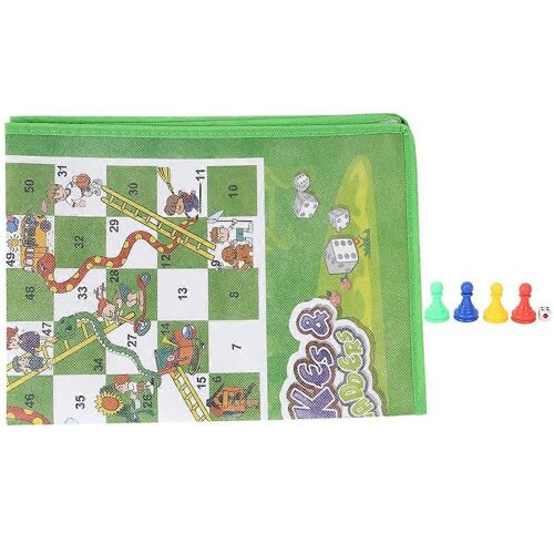 Tapis De Sol Lavable Et Pliable En Tissu Non Tissé 60 X 45 Cm, Échelle Serpent, Jeu D'échecs Pour Enfants (Hauteur 3 Cm, Diamètre 2 Cm)