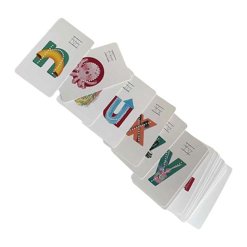 Jeu De Cartes D'apprentissage Rapide De Reconnaissance Des Lettres Pour Les Tout-Petits Et Les Cartes De Jeu D'orthographe Préscolaires Alphabets Pour Bébés Apprentissage Multicolore