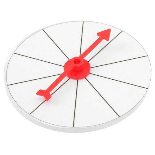 Plateau tournant rond pour fêtes et réunions de famille, jeu à boire en plastique blanc 10 x 10 cm, 1 pièce